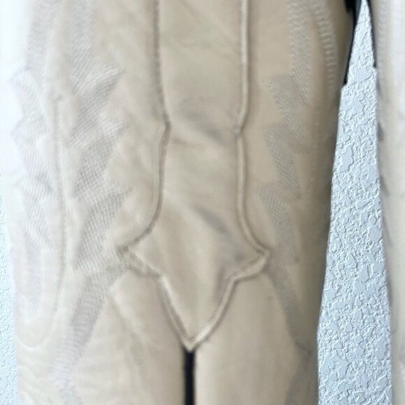 Rod Patrick Womens Cowboy Boots 8C Black Ivory Western Cowgirl Tall Pointed Toe - Picture 8 of 14